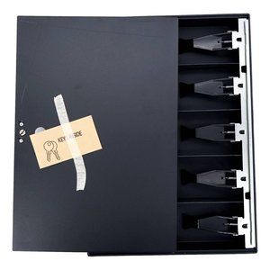 Cash Box/Drawer with Cover Keys 5 Slots Black New